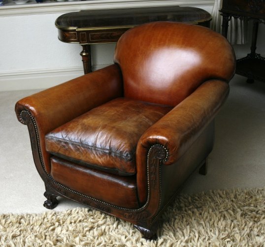 A pair of art deco chairs and a matching 3 seater settee