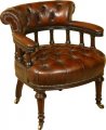 An 1860 style Victorian Deep Buttoned Captains Chair