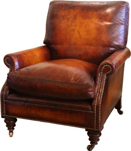 A Victorian Deep Cushioned Back Club Chair