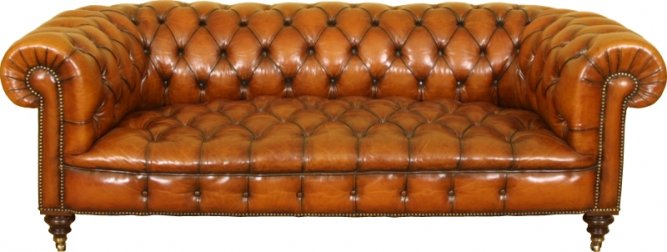 A 6ft Tan coloured Chesterfield