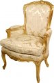 French Gilt Wood Armchairs