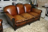 A pair of art deco chairs and a matching 3 seater settee